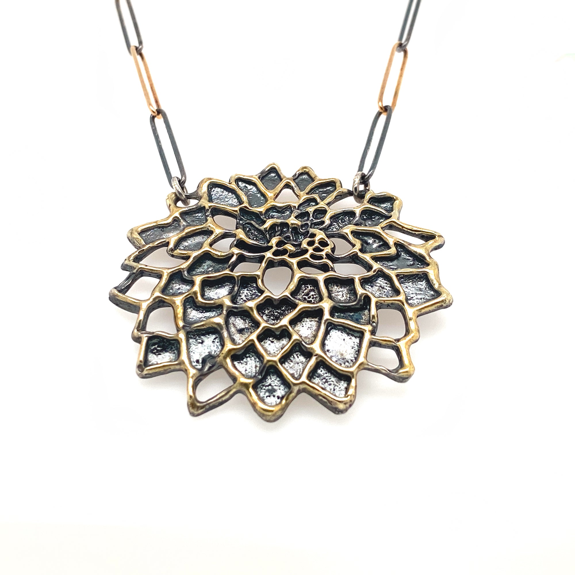 Sterling Silver & Gold Filled Pendant Necklace
