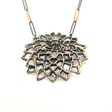 Sol and Venus Artisan Sterling Silver and Gold Filled Necklace