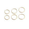 22 GA Gold-Filled 3-Pair Hoop Earrings Set (6, 7, & 8mm)