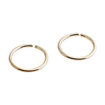 Gold Filled Small 8 mm Hoop Earrings 22 gauge