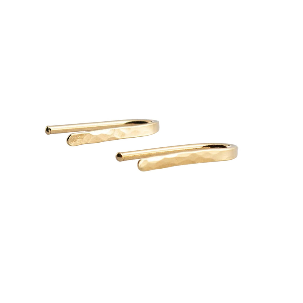 18 GA Gold-Filled U Arc Hammered Earrings