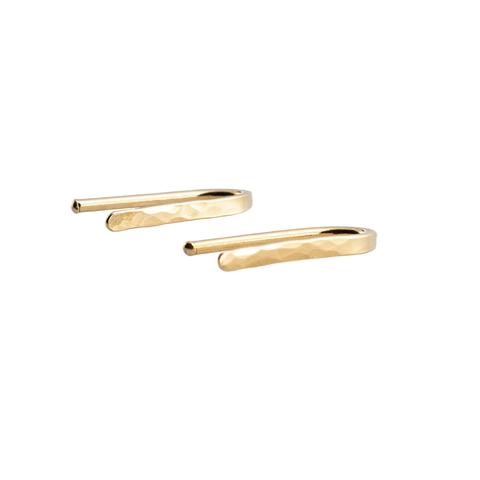 18 GA Gold-Filled U Arc Hammered Earrings