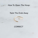 Rose Gold Filled Extra Thin Tiny 6 mm Hoop Earrings 24 gauge