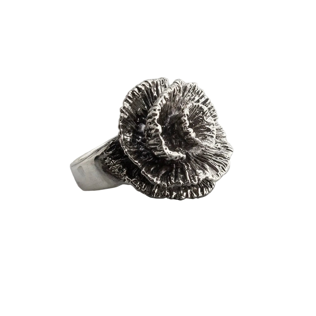 Sterling Silver Floral Statement Ring