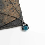 Sterling Silver Necklace with Blue Fluorite Charm Pendant