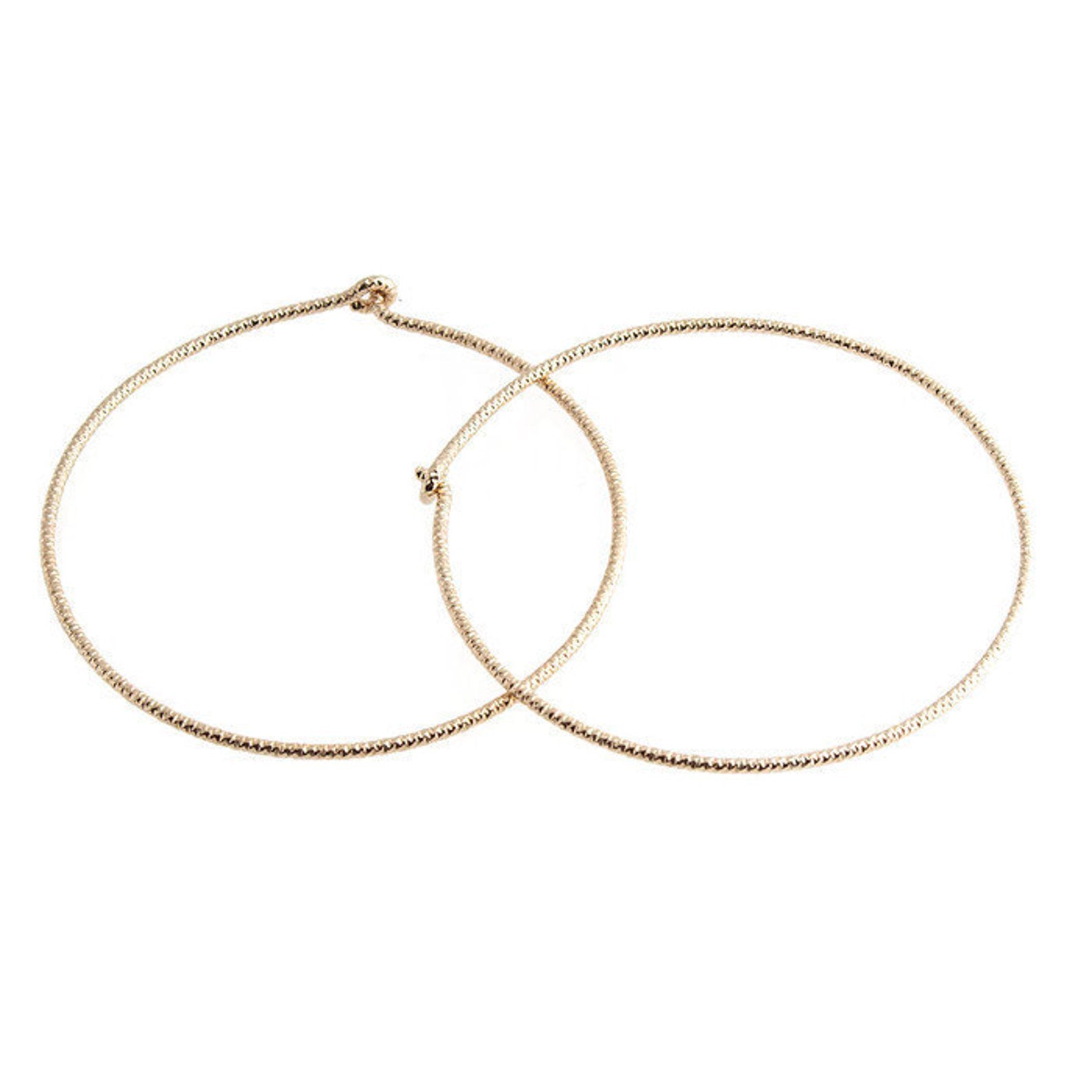 18 GA Gold-Filled Diamond Cut Hoop Earrings
