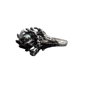 Sterling Silver Peacock Green Tahitian Pearl Ring