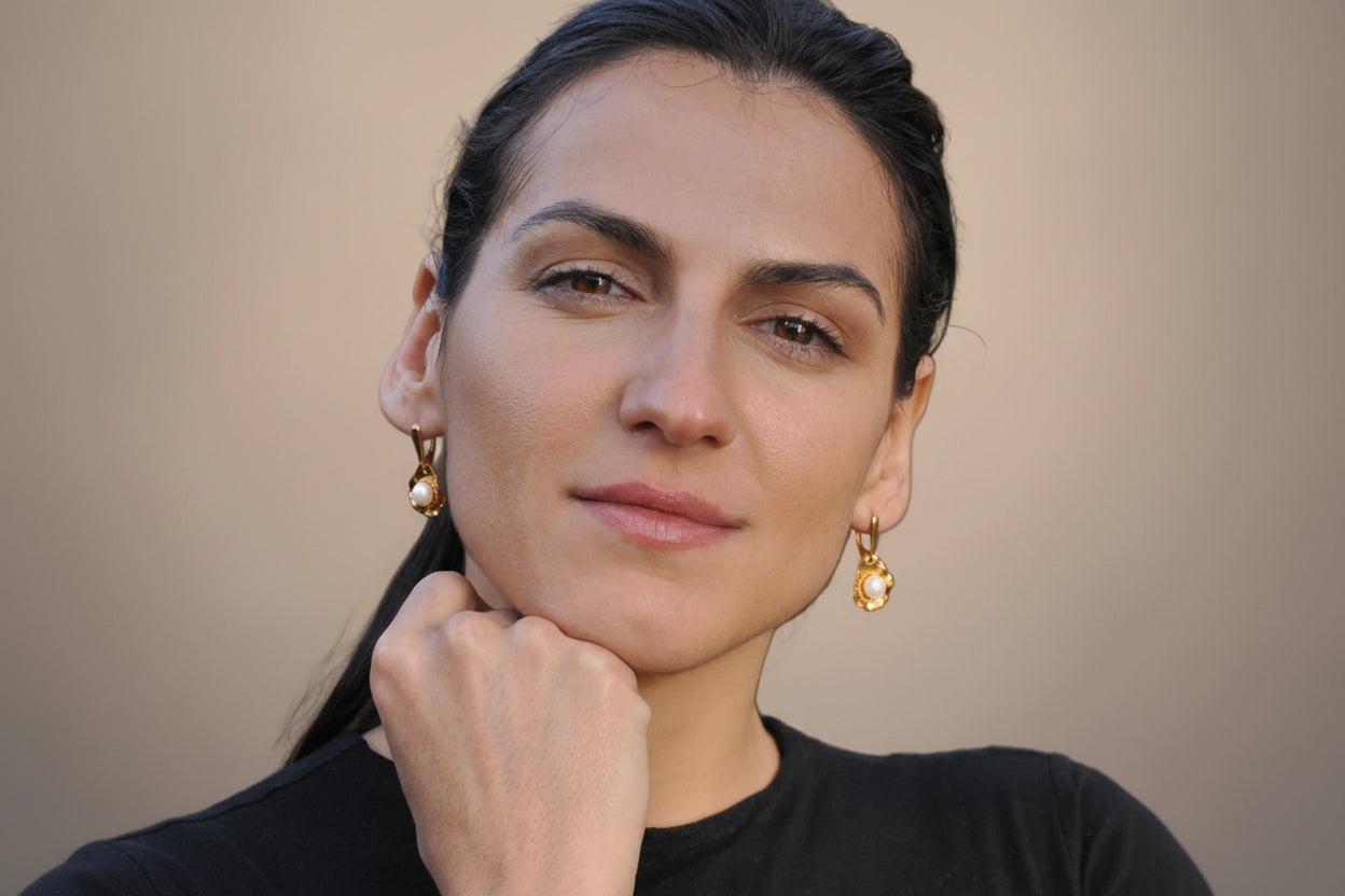 Freshwater Pearl Dangle Clasp Earrings