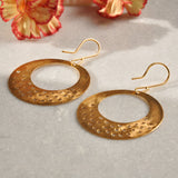 Gold Plated Brass Hoop Earrings