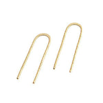 Gold Filled Diamond Cut U Arc Earrings