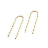 Gold Filled Diamond Cut U Arc Earrings