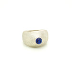 Sterling Silver Ring with Blue Sapphire