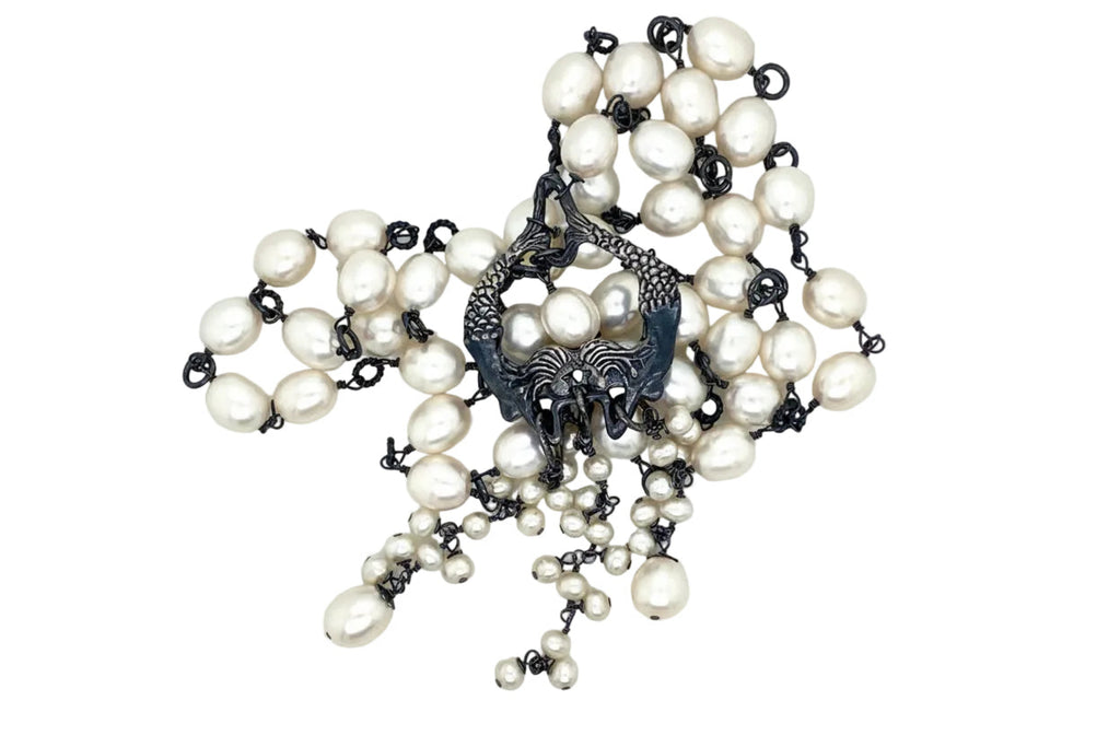 Sterling Silver Mermaid Pearl Necklace