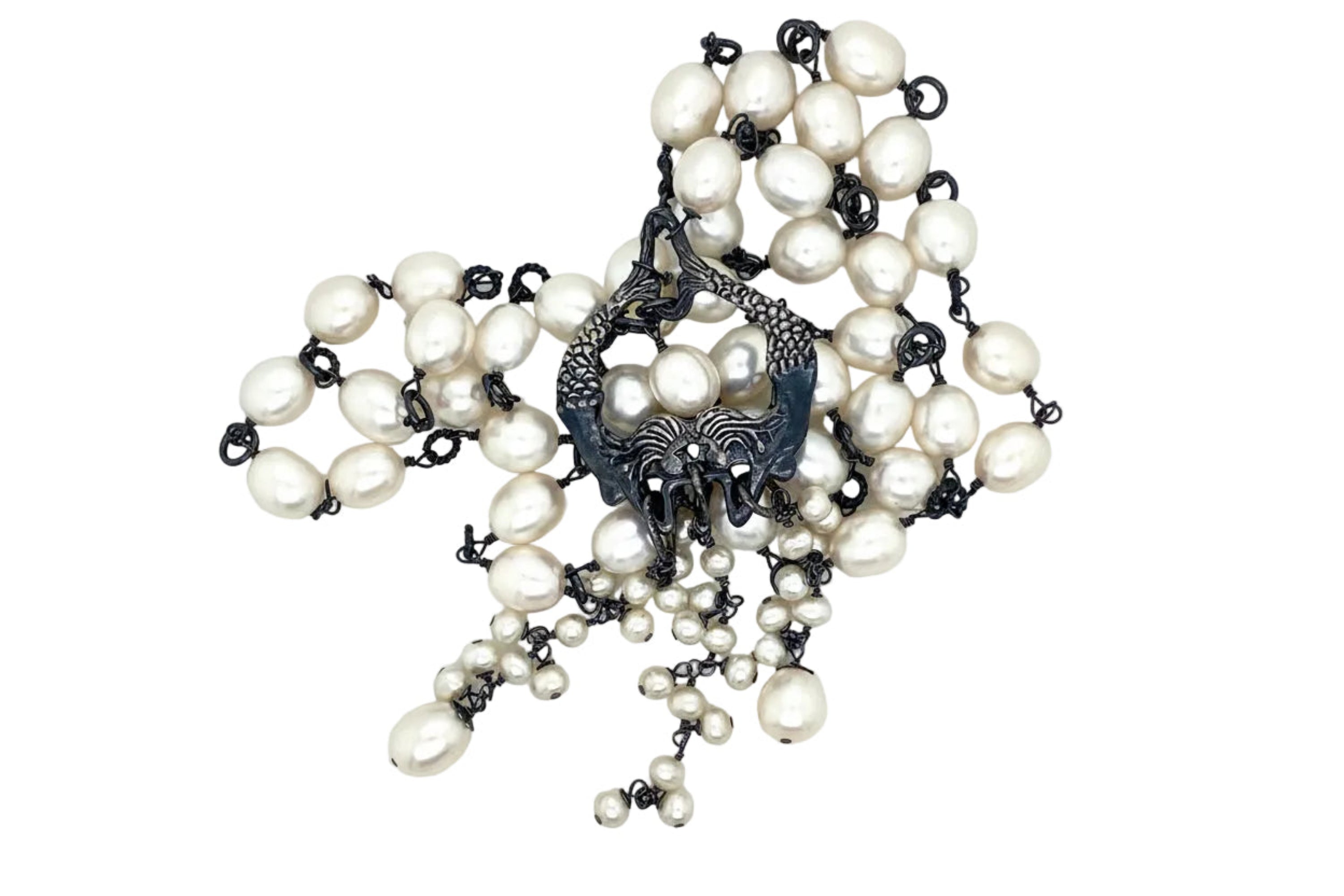 Sterling Silver Mermaid Pearl Necklace