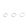 20 GA Sterling Silver Mismatched Hoop Earrings Set (6mm, 7mm & 8mm)