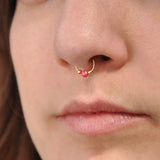 Handmade Opal Nose Ring - One-of-a-Kind Jewelry for Your Nose Piercing