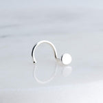 Sterling Silver Nose Screw Stud Disc 3 mm for the Right Side