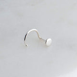 Sterling Silver Nose Screw Stud Disc 3 mm for the Right Side