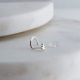 Sterling Silver Tiny Triangle Nose Screw for the Right Side