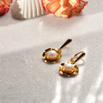 Sol and Venus Gold and Silver Earrings with Freshwater Cultured Pearls