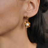 Sol and Venus Gold and Silver Earrings with Freshwater Cultured Pearls