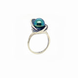 Sterling Silver Ring with Tahitian Pearl