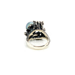 Sterling Silver Ring with Tahitian Saltwater Pearl