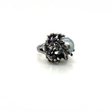 Sterling Silver Ring with Tahitian Saltwater Pearl