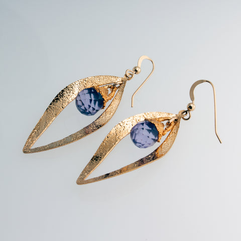 Sol and Venus 14K Gold Filled Earrings with Quartz