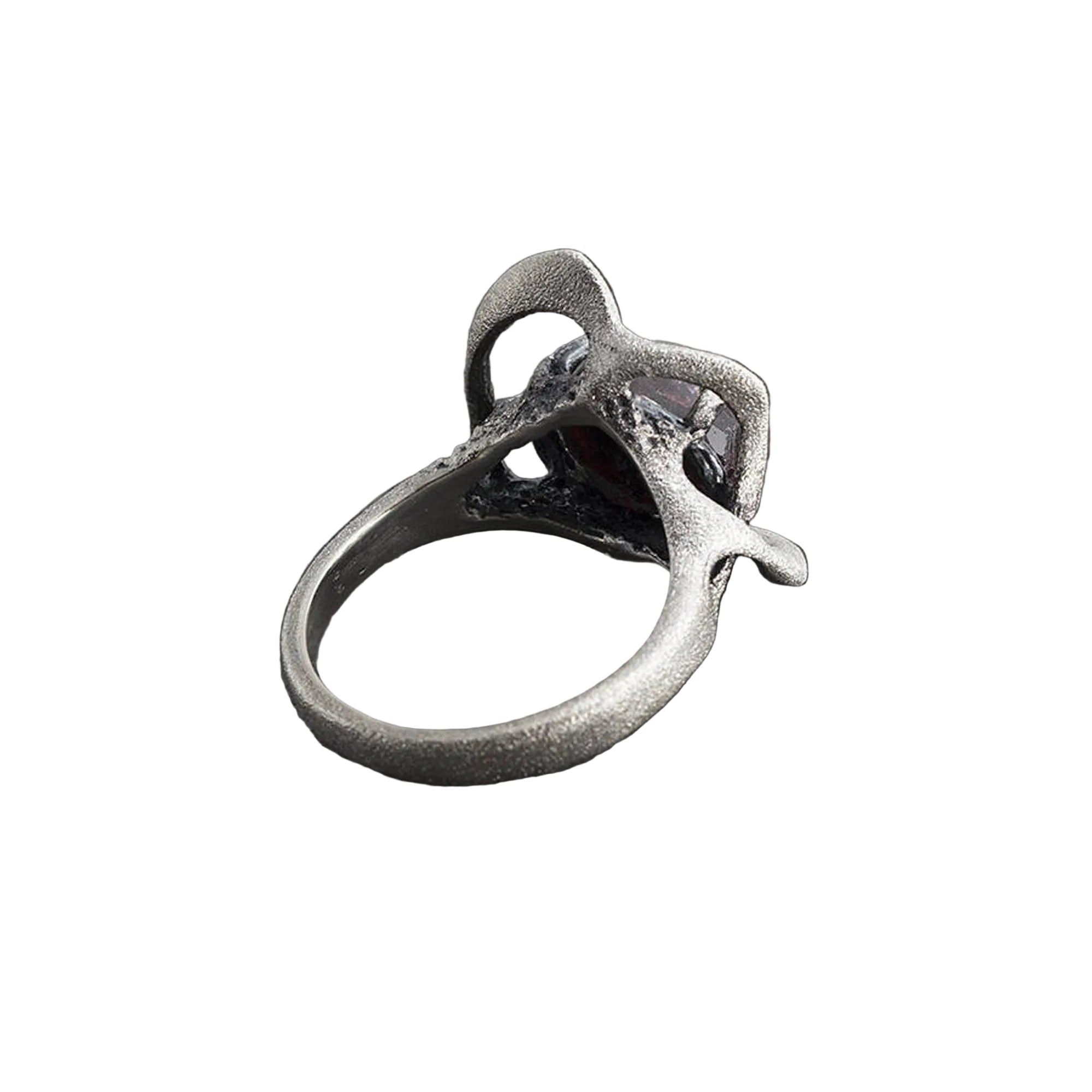 Sterling Silver Garnet Ring