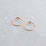 Rose Gold Filled Small 9 mm Hoop Earrings 22 gauge