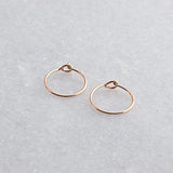 Rose Gold Filled Small 9 mm Hoop Earrings 22 gauge