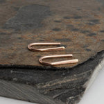 Rose Gold Filled U Arc Earrings