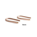 Rose Gold Filled U Arc Earrings