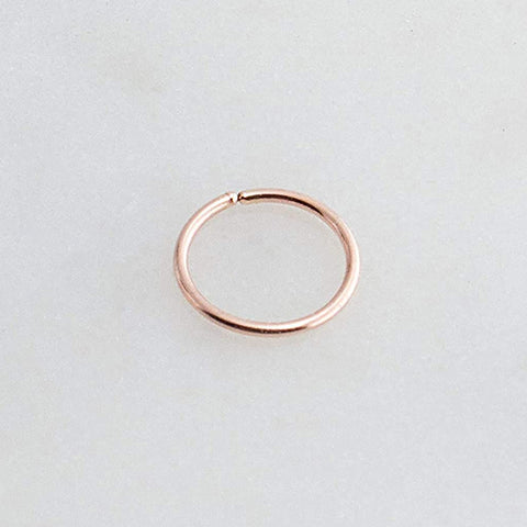 14k Rose Gold Nose Hoop | Small Hoop | Pata Pata Jewelry