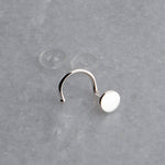 Sterling Silver Nose Screw Stud 4 mm Disc for the Right Side