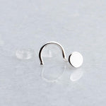 Sterling Silver Nose Screw Stud 4 mm Disc for the Right Side