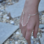 Sterling Silver Bangle with a Chain