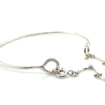 Sterling Silver Bangle with a Chain