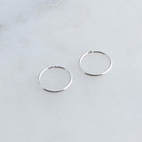 Sterling Silver Extra Thin Small 6 mm Hoop Earrings 24 gauge