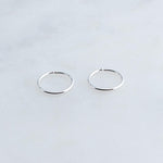 Sterling Silver Extra Small 6 mm Hoop Earrings 22 gauge