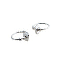 Sterling Silver Beads and Spacer Small Hoop Earrings