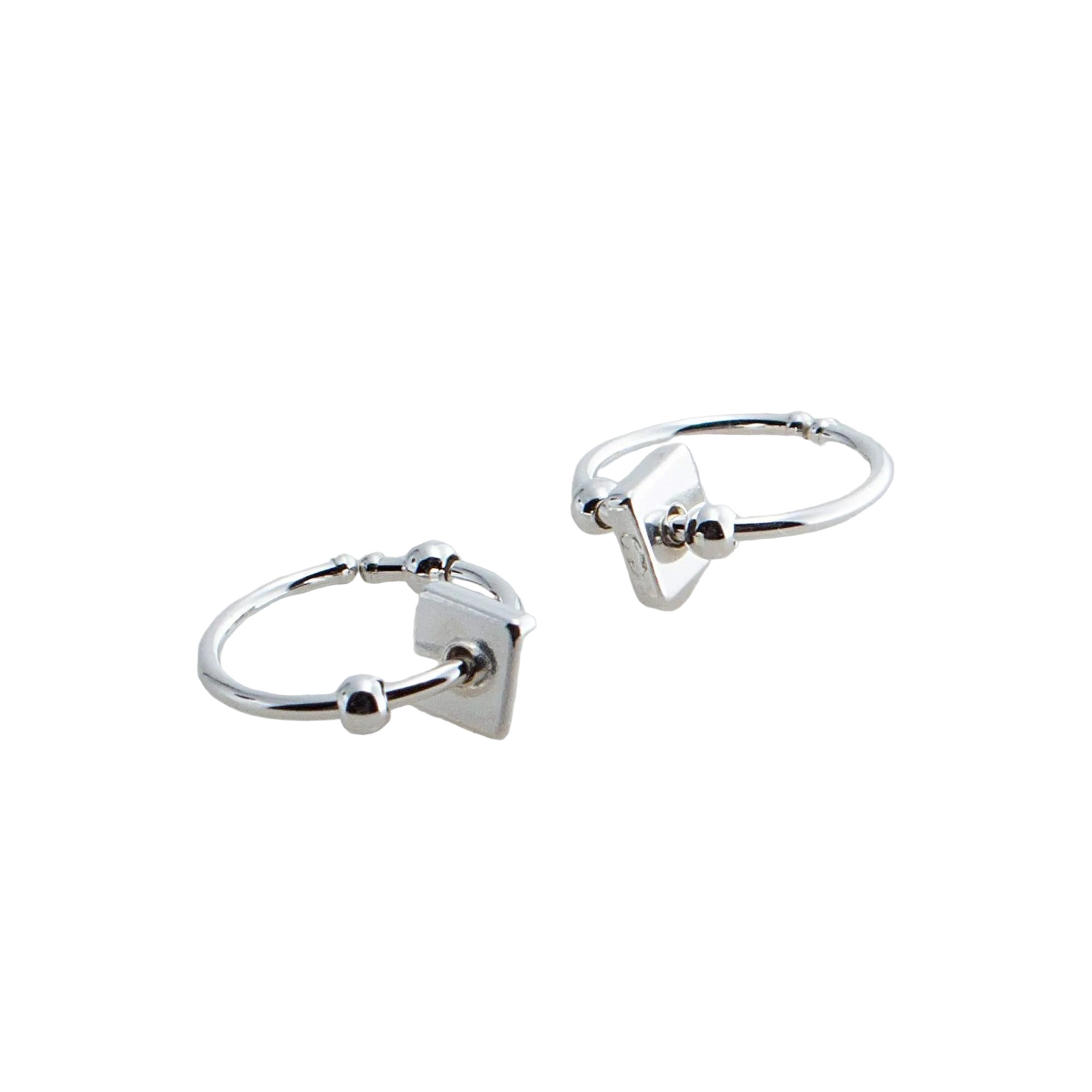 Sterling Silver Beads and Spacer Small Hoop Earrings