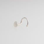 Sterling Silver Nose Screw Stud 4 mm Disc for the Left Side