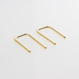 Gold Filled Staple U Arc Minimalist Earrings