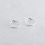 Sterling Silver Small 8 mm Hoop Earrings 22 gauge