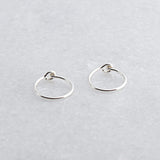 Sterling Silver Small 8 mm Hoop Earrings 22 gauge