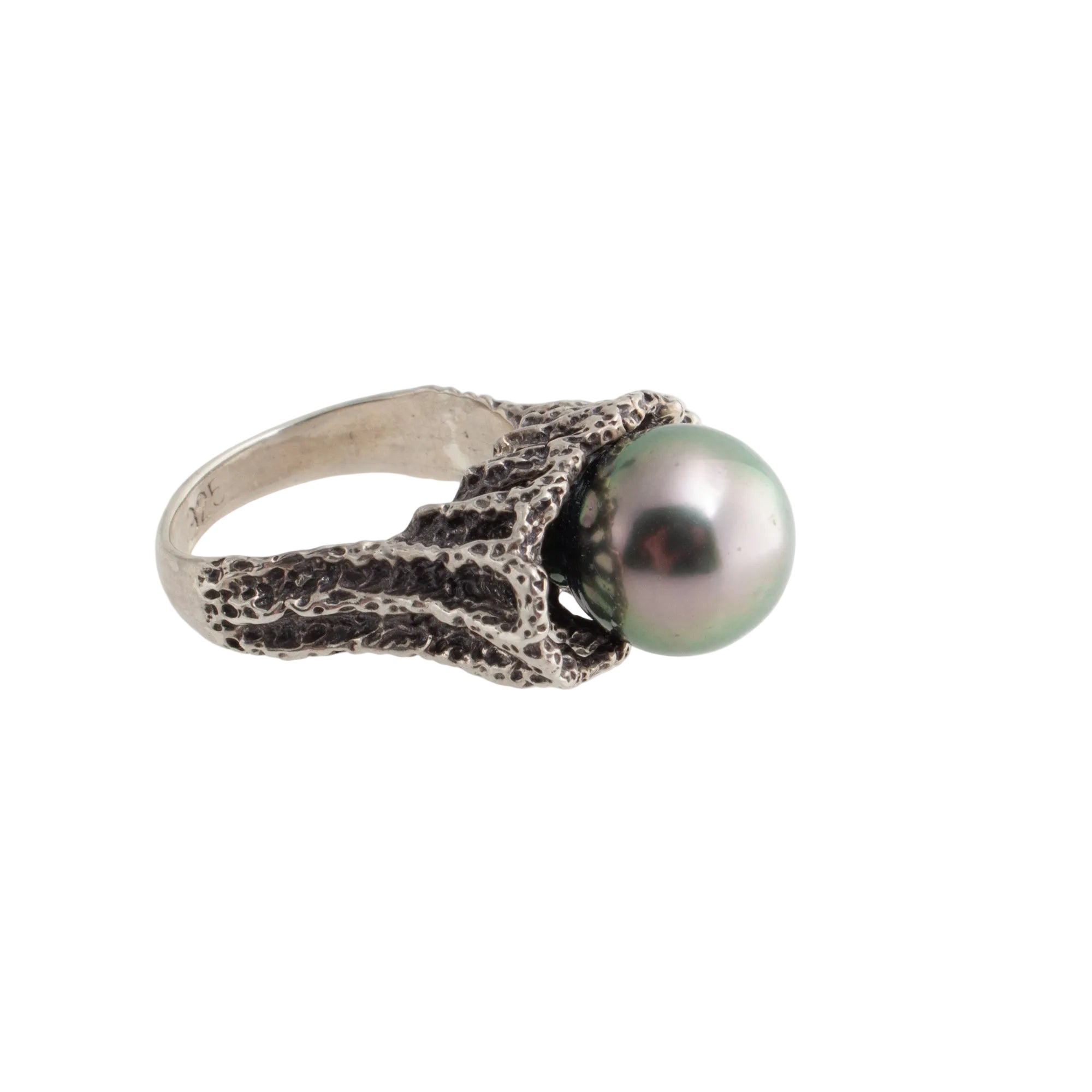 Sterling Silver Tahitian Pearl Ring