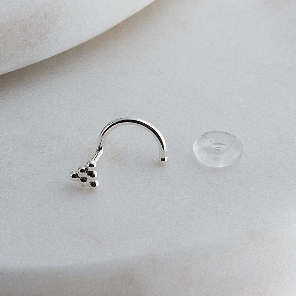 Sterling Silver Triangle Nose Screw for the Left Side