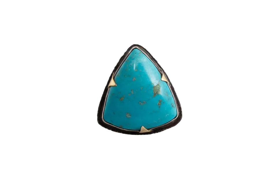 Sterling Silver Turquoise Triangle Ring